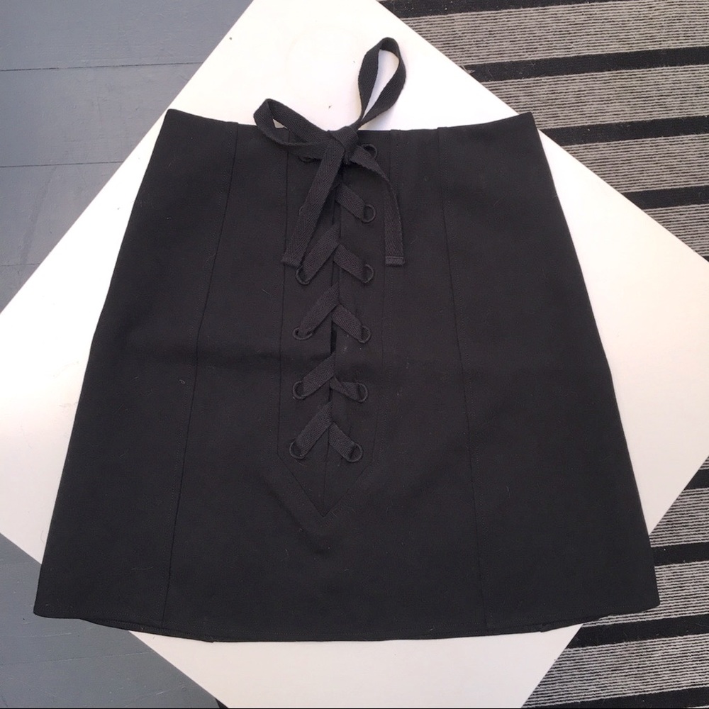 & other stories mini skirt with a tie